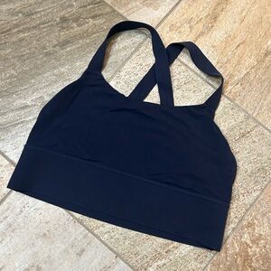 Athleta Warrior Longline Bra Navy